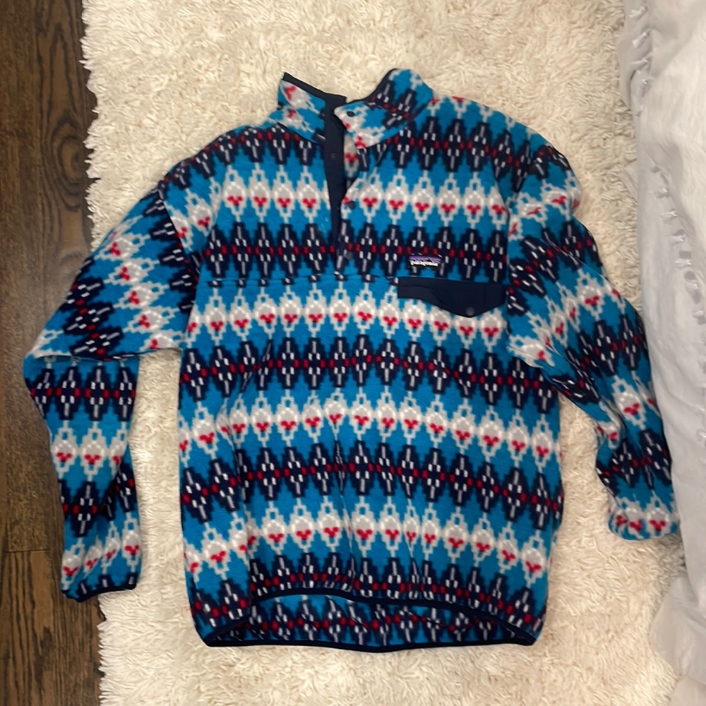 Patagonia Lightweight Synchilla Snap T pullover patterned